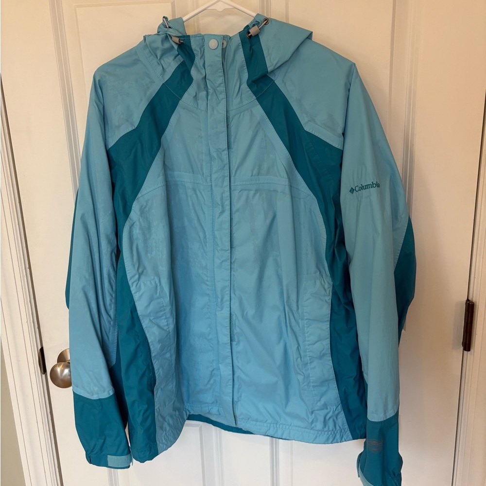 Columbia Two-Tone Blue Hooded Jacket